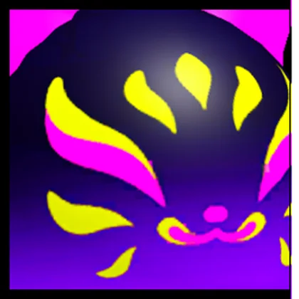 Huge UV Kitsune Ball artwork