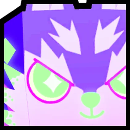 Huge Neon Twilight Wolf artwork
