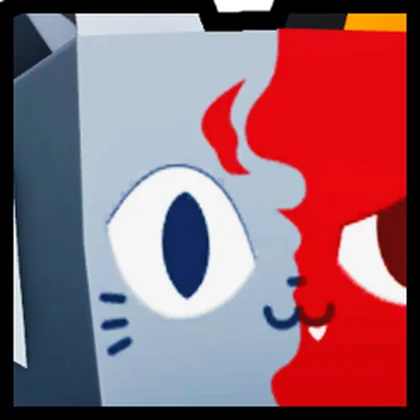 Huge Good vs Evil Cat artwork