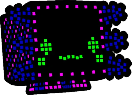 Dot Matrix Axolotl artwork