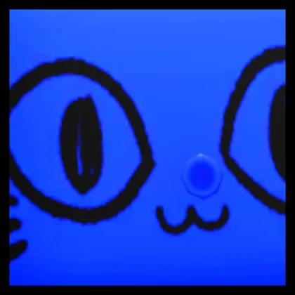 Titanic Blue Balloon Cat artwork