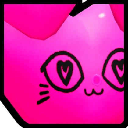 Huge Heart Balloon Cat artwork