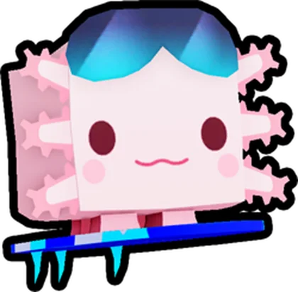 Surfboard Axolotl artwork