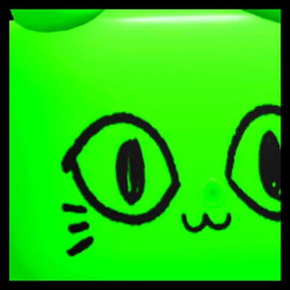 Huge Green Balloon Cat artwork